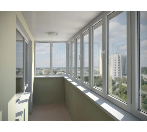 Балкон пластиковий WDS, Г-подібний, 4000x2000 мм
