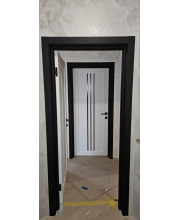 Міжкімнатні Двері Leador Doors Verona Білі Чорне скло Міжкімнатні Двері Leador Doors Verona Білі Чорне скло