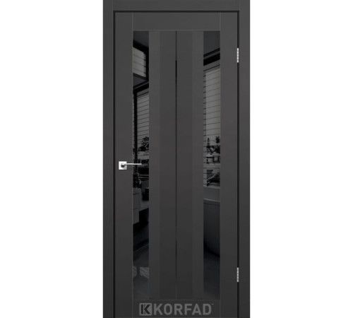 Міжкімнатні Двері Korfad Aliano AL-01 Super PET Двостороннє чорне скло