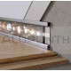 Плинтус алюминиевый скрытого монтажа с LED подсветкой 100х12х2700 мм ALU-LED10012 Анод Kluchuk