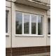 Металопластикове вікно Rehau Euro 60 чотиристулкове з двома поворотно-відкидними стулками 2700x1500 мм