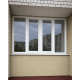 Металопластикове вікно Rehau Synego чотиристулкове з двома поворотно-відкидними стулками 2800x1300 мм