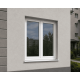 Металопластикове вікно VEKA Softline 82 двостулкове з фрамугою 1500 x 1900 мм