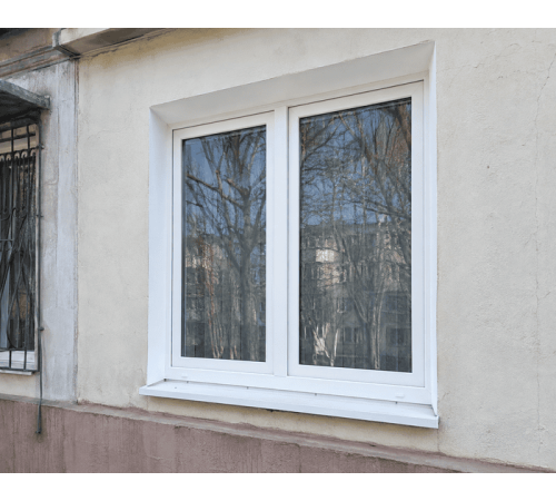 Металопластикове вікно WDS 76MD двостулкове з фрамугою 1500 x 1850 мм