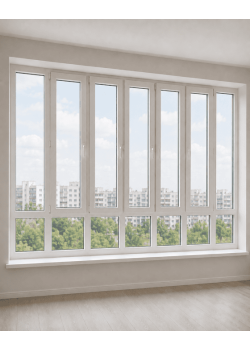Панорамні металопластикові вікна WDS 7S 3700x2150 мм