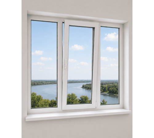 Металопластикове вікно Veka Softline 82 тристулкове з поворотно-відкидною стулкою 1900 x 1300 мм