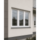 Металопластикове вікно Rehau Euro 70 тристулкове з поворотно-відкидною стулкою 2400x700 мм