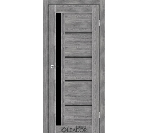 Межкомнатные Двери Leador Express Rim Черное стекло