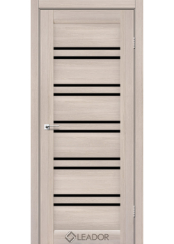 Двері Leador Doors Sicilia монблан Чорне скло