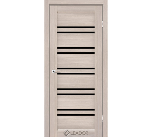 Міжкімнатні Двері Leador Doors Sicilia монблан Чорне скло