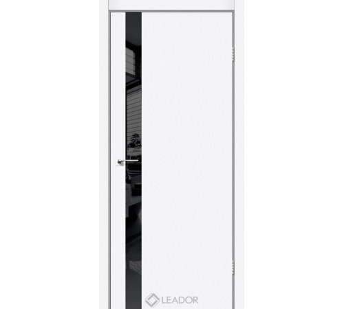 Міжкімнатні Двері Leador Doors Дверний блок в зборі з фурнітурою ASTI GLASS білий матовий