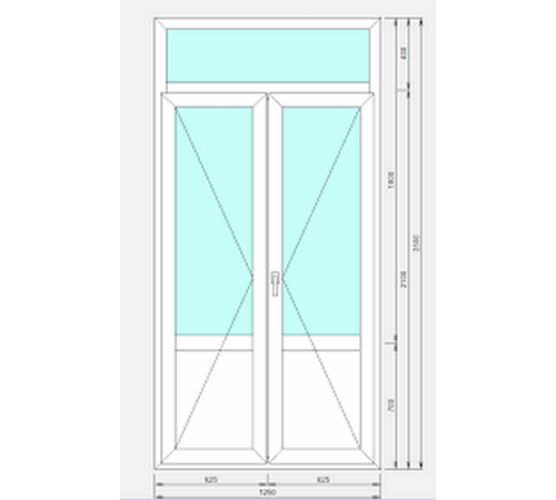 Балконний блок Steko IDEAL2000 з фрамугою 1200 x 3400 мм