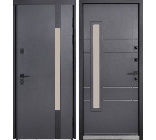 Входные Двери Коттедж 705/431 Metalic anthracite/Уличная Антрацит серый Булат