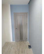 Двери Leador Doors Verona серое дерево Черное стекло Двери Leador Doors Verona серое дерево Черное стекло
