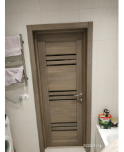 Міжкімнатні Двері Leador Doors Sovana дуб мокко Чорне скло Міжкімнатні Двері Leador Doors Sovana дуб мокко Чорне скло