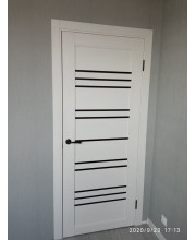 Міжкімнатні Двері Darumi Doors Versal дуб ольс Чорне скло Міжкімнатні Двері Darumi Doors Versal дуб ольс Чорне скло