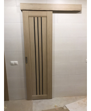 Двері Leador Doors Verona дуб мокко Чорне скло Двері Leador Doors Verona дуб мокко Чорне скло
