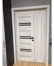 Міжкімнатні Двері Leador Doors Malta монблан Чорне скло Міжкімнатні Двері Leador Doors Malta монблан Чорне скло