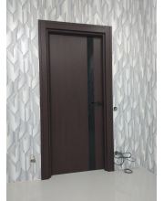 Міжкімнатні Двері Darumi Doors Plato Line PTL-04 венге панга Чорне скло Міжкімнатні Двері Darumi Doors Plato Line PTL-04 венге панга Чорне скло