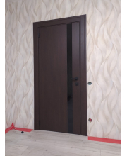 Міжкімнатні Двері Darumi Doors Plato Line PTL-04 венге панга Чорне скло Міжкімнатні Двері Darumi Doors Plato Line PTL-04 венге панга Чорне скло
