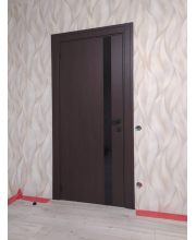 Міжкімнатні Двері Darumi Doors Plato Line PTL-04 венге панга Чорне скло Міжкімнатні Двері Darumi Doors Plato Line PTL-04 венге панга Чорне скло