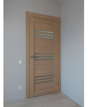 Міжкімнатні Двері Leador Doors Sovana дуб мокко Чорне скло Міжкімнатні Двері Leador Doors Sovana дуб мокко Чорне скло
