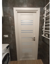 Міжкімнатні Двері Darumi Doors Versal димчастий краст сатин білий Міжкімнатні Двері Darumi Doors Versal димчастий краст сатин білий
