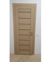 Міжкімнатні Двері Leador Doors Neapol дуб мокко Чорне скло Міжкімнатні Двері Leador Doors Neapol дуб мокко Чорне скло