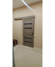 Міжкімнатні Двері Leador Doors Cremona білий матовий Чорне скло Міжкімнатні Двері Leador Doors Cremona білий матовий Чорне скло