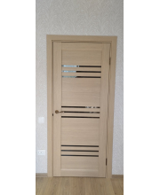 Міжкімнатні Двері Leador Doors Sovana дуб мокко Чорне скло Міжкімнатні Двері Leador Doors Sovana дуб мокко Чорне скло