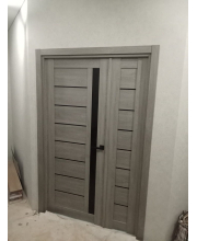 Міжкімнатні Двері StilDoors SOFIA полуторні Чорне скло Міжкімнатні Двері StilDoors SOFIA полуторні Чорне скло