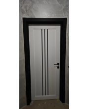 Міжкімнатні Двері Leador Doors Verona Білі Чорне скло Міжкімнатні Двері Leador Doors Verona Білі Чорне скло