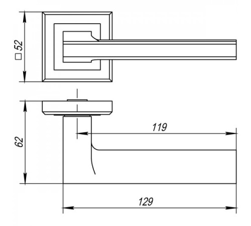 Ручки на розетах Punto Blade QL SSC-16
