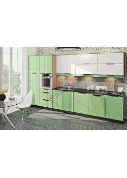 Модульна кухня Комфорт Хай-тек 3,6м Білого кольору, Оливка