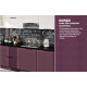 Модульная кухня Комфорт Хай-тек 3600мм Белый, Бордо