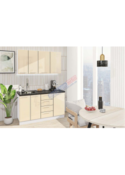 Модульна кухня Комфорт Хай-тек 1400 мм Крем