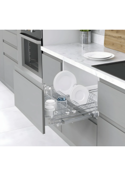 Сушка висувна 600 (560-580x520x185) на тандемах Blum, хром Starax