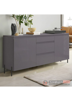 Комод-тумба Комфорт Flex 1,5 м з МДФ фасадами Графіт в зал