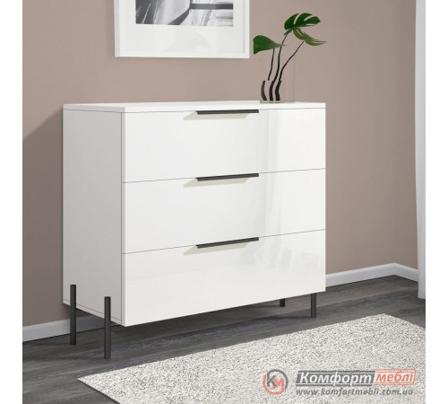 Комод-тумба Комфорт Флекс 1 м ДСП фасад Білий в дитячу