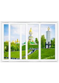 Металопластикові двері WDS 7S Розсувні на паралельно-зсувній системі №2