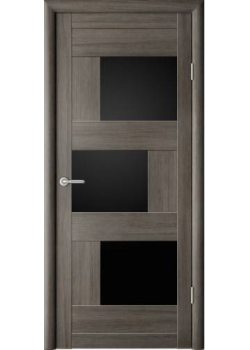 Двері Albero Megapolis PVH Stokgolm Чорне скло