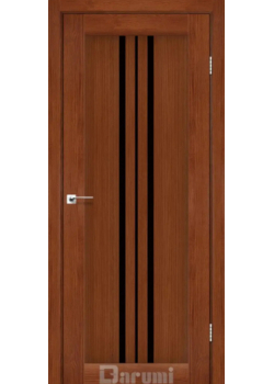 Двері Darumi Doors Stella горіх роял Чорне скло