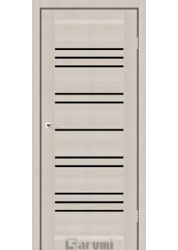 Двері Darumi Doors Versal дуб мембау Чорне скло