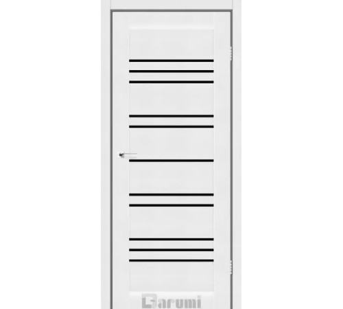 Міжкімнатні Двері Darumi Doors Versal білий текстурний Чорне скло