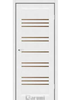 Двері Darumi Doors Versal білий текстурний сатин бронза