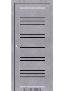 Двері Darumi Doors Versal сірий бетон Чорне скло