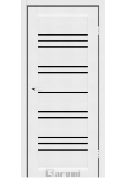 Двері Darumi Doors Versal білий матовий Чорне скло