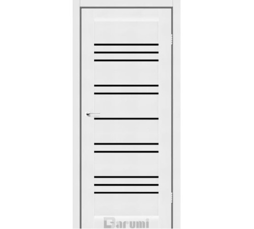 Міжкімнатні Двері Darumi Doors Versal білий матовий Чорне скло