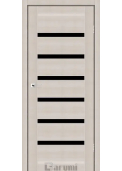 Двері Darumi Doors Vela дуб мембау Чорне скло