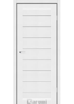 Двері Darumi Doors Leona білий текстурний Чорне скло